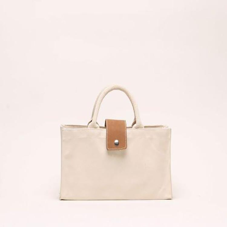 Weintasche für 1 Flasche – Mit Lederverschluss aus Baumwoll-Canvas