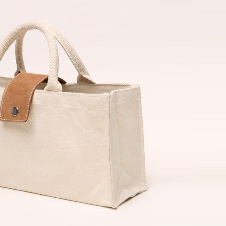 Weintasche für 1 Flasche – Mit Lederverschluss aus Baumwoll-Canvas