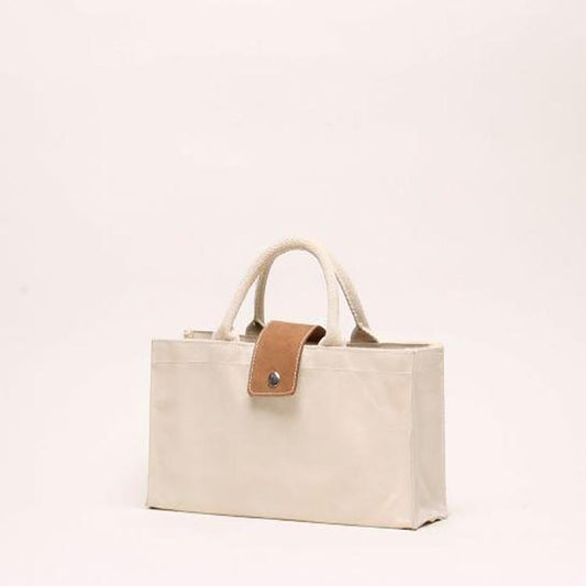 Weintasche für 1 Flasche – Mit Lederverschluss aus Baumwoll-Canvas