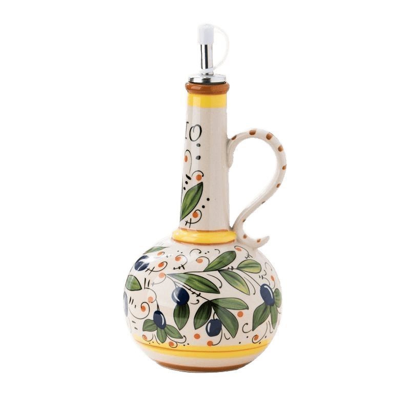 Öl- und Essigflasche aus Unterglasur-Porzellan