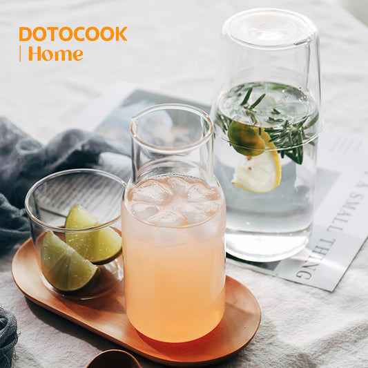 Glaskaraffe & Trinkbecher im Set – Elegant, langlebig, BPA-frei