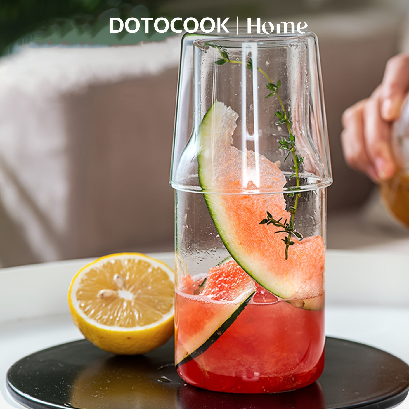 Glaskaraffe & Trinkbecher im Set – Elegant, langlebig, BPA-frei