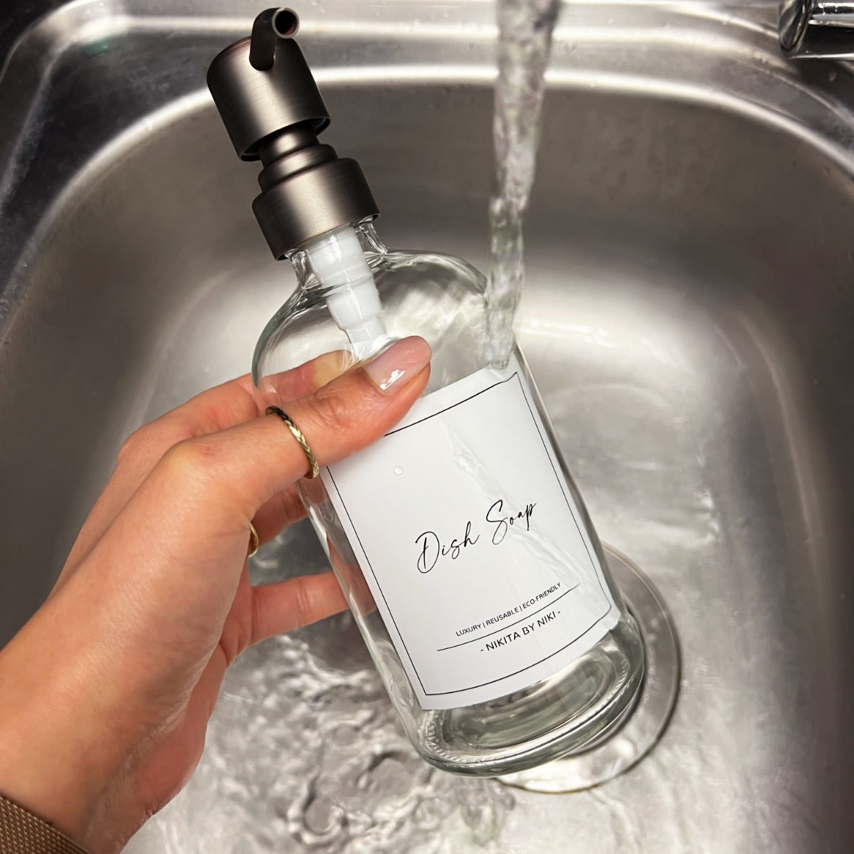 Seifenspender aus Glas für Küche oder Bad – 2er-Set